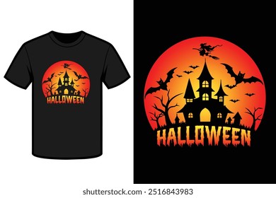 Halloween vintage retro typography t shirt design