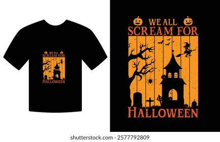 Halloween Vintage T-shirt Design, Halloween