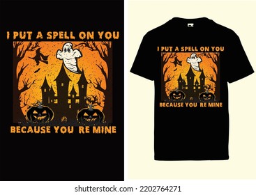 Halloween vintage typography t shirt design