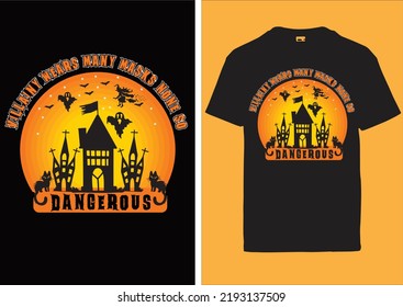 Halloween Vintage typography tshirt design 