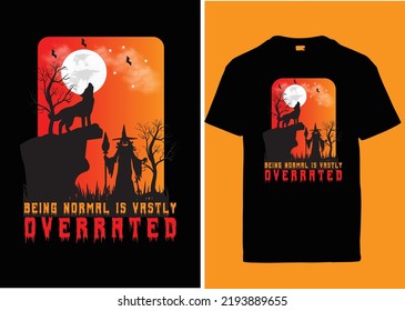 Halloween vintage typography tshirt design