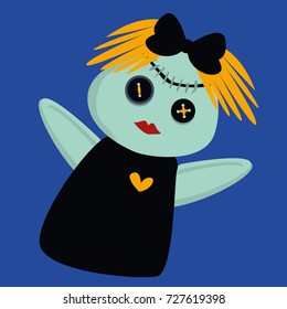 Halloween voodoo abstract girl