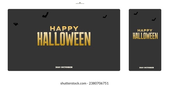 Halloween wallpaper, background, banner, flyer, bats, 31st October Event.