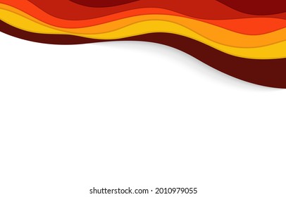 Líneas de curva de caída de la bandera ondulada de Halloween con fondo vectorial de sombra suave