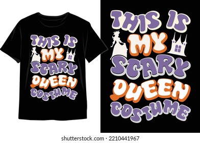 Halloween wavy t shirt design. Halloween t shirt. Retro wavy typography design. 