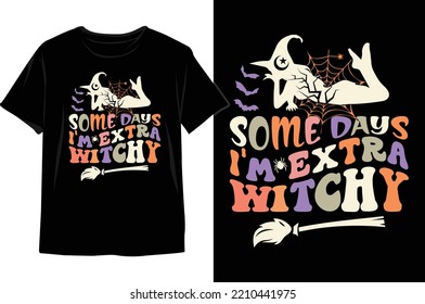Halloween wavy t shirt design. Halloween t shirt. Retro wavy typography design. 