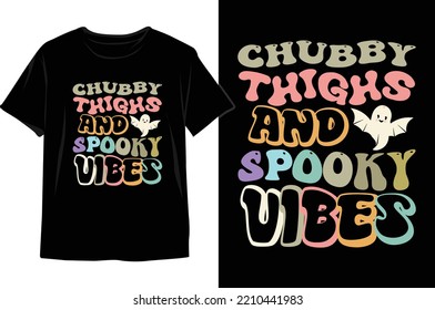 Halloween wavy t shirt design. Halloween t shirt. Retro wavy typography design. 