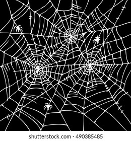 Halloween web background 306. Eau-forte black-and-white decorative texture vector illustration. svg