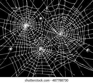 Halloween web background 307. Eau-forte black-and-white decorative texture vector illustration.
