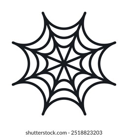 Halloween web decoration clipart. Spider web pictogram isolated on white background.