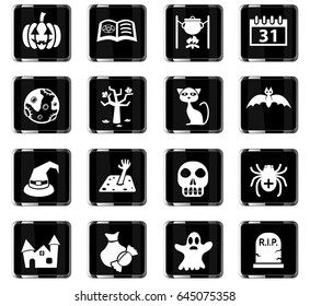 halloween web icons for user interface design