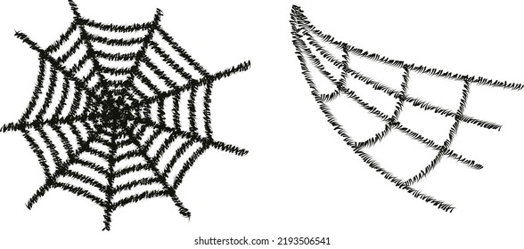 halloween web spider black vector