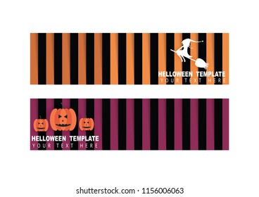 Halloween website header or banner template.Vector illustration.