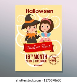 halloween week poster with sorceress kid