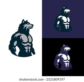 Icono de Vector simple de hombre lobo de Halloween