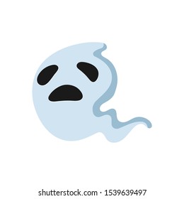 Halloween White Ghost icon minimal 