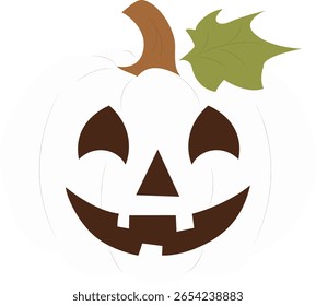Dia das Bruxas, branco sorridente Jack-o'-lanterna Design