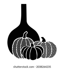 Halloween-Wein mit Kürbis, Vektorgrafik