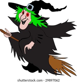 halloween witch 4 vector