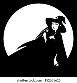 Halloween witch background