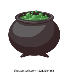 halloween witch bowl design, happy holiday and scary theme Vector illustration