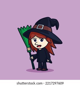 halloween witch cartoon costume monster