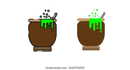 Halloween Witch Cauldron Illustration design