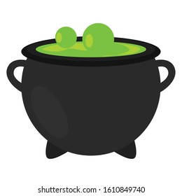 Halloween witch cauldron. Halloween season - VEctor illustration design