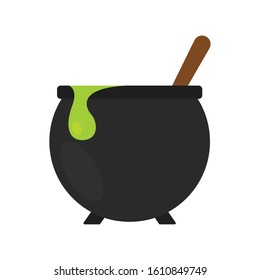 Halloween witch cauldron. Halloween season - VEctor illustration design
