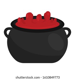 Halloween witch cauldron. Halloween season - VEctor illustration design