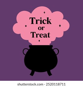 Halloween witch cauldron vector illustration 