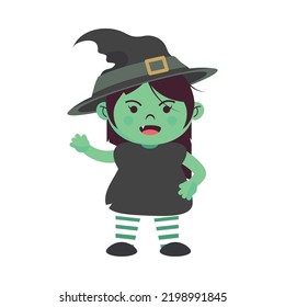 halloween witch character isolated icon