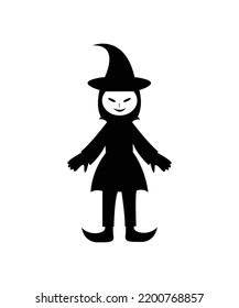 Halloween witch character. scary witch vector isolated on white background. vector illustration.  