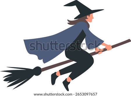 Halloween, Witch Flying Broom Halloween Night