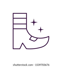 halloween witch foot with boots isolated icon vector illustration design
