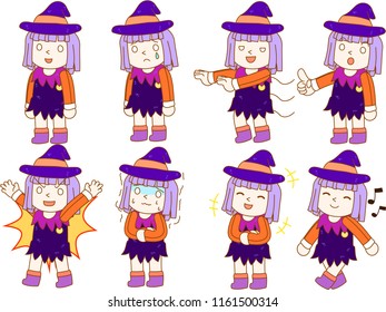 Halloween witch girl set