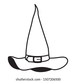 halloween witch hat accessory icon