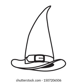 halloween witch hat accessory icon