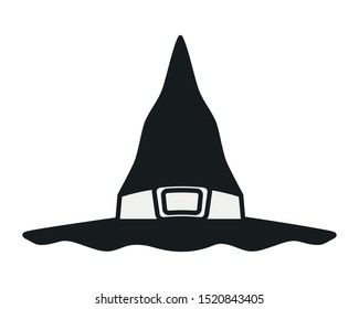 halloween witch hat accessory icon