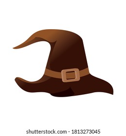 halloween witch hat accessory icon vector illustration design