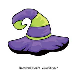 halloween witch hat accessory isolated illustration