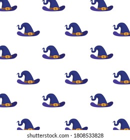 Halloween witch hat background design, Holiday and scary theme Vector illustration