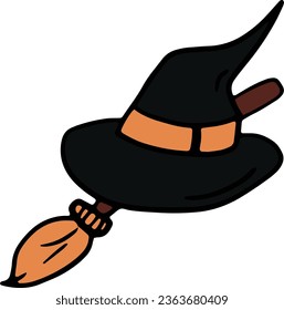 halloween, witch, hat, cartoon, october, holiday, costume, magic, wizard, witchcraft, party, fantasy, cap, spooky, scary, autumn, evil, horror, sorceress, celebration, magician, helloween, accessory