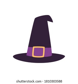 Vector Illustration Cartoon Halloween Witch Hat Stock Vector (Royalty ...