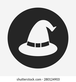 halloween witch hat icon