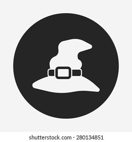 halloween witch hat icon