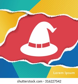 halloween witch hat icon
