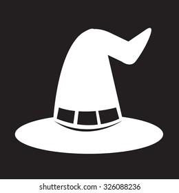 halloween witch hat icon