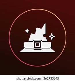 halloween witch hat icon