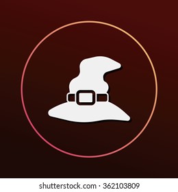 halloween witch hat icon